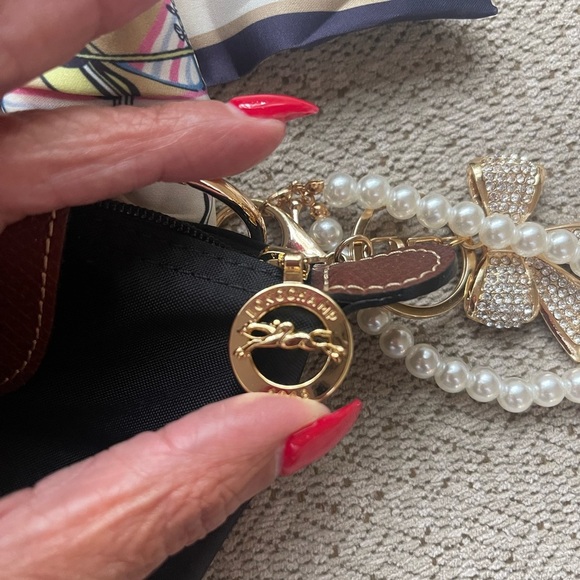 MINI LONGCHAMP BLACK AND COGNAC!! Gorgeous!!! New!!!! - Picture 9 of 10